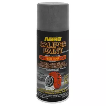 Краска аэрозольная ABRO Caliper Paint, для тормозных суппортов, термостойкая, серебристая, 312г, арт. CP-555-SIL