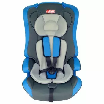 Кресло а/м, Детское "Веселый Ёжик" I,II,III гр. (9-36кг) Голубо-серое