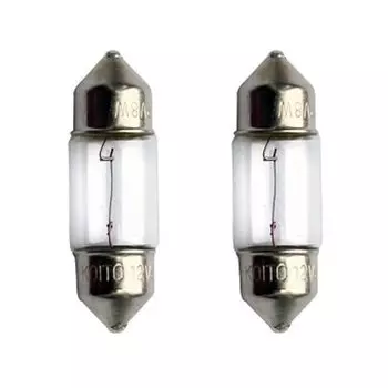 Лампа Koito Festoon (SV8.5, T10x31), 12В, 10Вт, комплект 2 шт