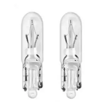 Лампа Koito W1.2W (W2x4.6d, T5), 12В, 1,2Вт, комплект 2 шт