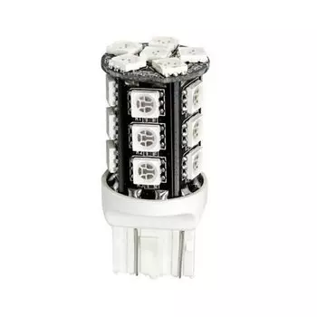 Лампа светодиодная Solarzen W21/5W (W3x16q, T20), 12В, 2,5/2,5Вт (соответствует 21/5Вт), красная, 1 шт