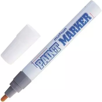 Маркер эмалевый Munhwa Paint Marker, серебристый, перманентный, для различных поверхностей, 4мм