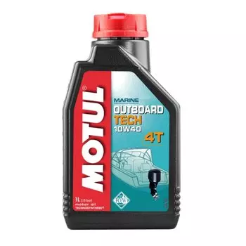 Масло для лодочных моторов MOTUL Outboard Tech 10w40 полусинтетическое, для 4-тактных двигателей, 1л, арт. 106397