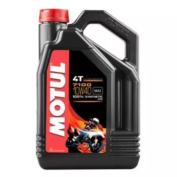 Масло для мотоциклов MOTUL 7100 10w40 синтетическое, SL, для 4-тактных двигателей, 4л, арт. 7846