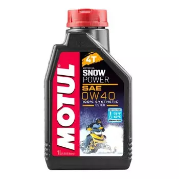 Масло для снегоходов MOTUL Snowpower 0w40 синтетическое, для 4-тактных двигателей, 1л
