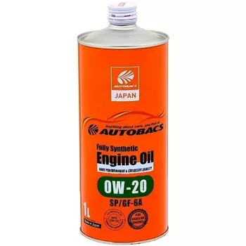 Масло моторное Autobacs Engine Oil 0w20 синтетическое, SN/GF-5, для бензинового двигателя, 1л, арт. A01508394