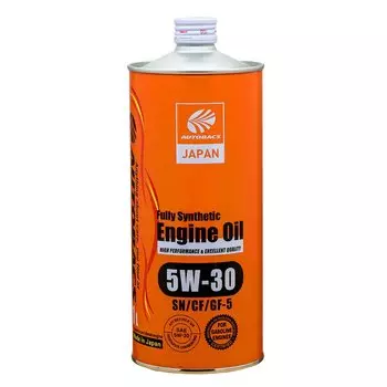 Масло моторное Autobacs Engine Oil 5w30 синтетическое, SN/CF/GF-5, универсальное, 1л, арт. A01508400