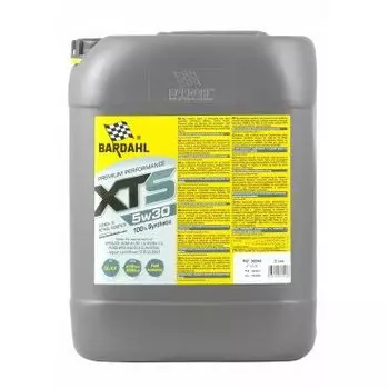 Масло моторное Bardahl XTS 5w30 синтетическое, SL/CF, ACEA A1/B1/A5/B5, универсальное, 20л, арт. 36548