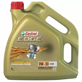 Масло моторное Castrol Edge Titanium FST 0w30 синтетическое, SL/CF, ACEA A3/B3/B4, универсальное, 4л