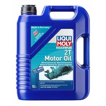 Масло моторное Liqui Moly Marine 2T Motor Oil минеральное, API TC, JASO FB, NMMA TC-W3, для 2-тактных двигателей, 5л, арт. 25020