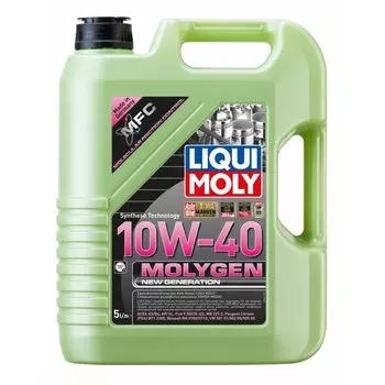 Масло моторное Liqui Moly Molygen New Generation 10w40 синтетическое, SL, ACEA A3/B4, универсальное, 5л, арт. 9061