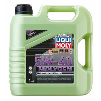 Масло моторное Liqui Moly Molygen New Generation 5w40 синтетическое, SN, ACEA A3/B4, универсальное, 4л, арт. 9054