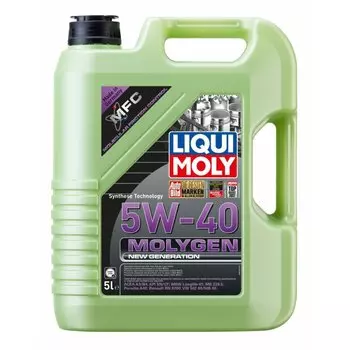 Масло моторное Liqui Moly Molygen New Generation 5w40 синтетическое, SN, ACEA A3/B4, универсальное, 5л, арт. 9055