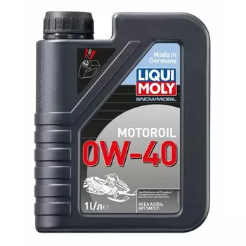 Масло моторное Liqui Moly Snowmobil Motoroil 0w40 синтетическое, SM/CF, ACEA A3/B4, для 4-тактных двигателей, 1л, арт. 7520