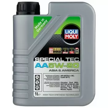Масло моторное Liqui Moly Special Tec AA 5w20 синтетическое, SP/GF-6A, для бензинового двигателя, 1л, арт. 7620