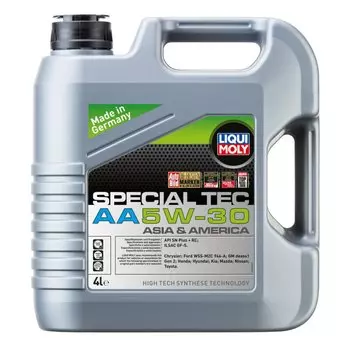 Масло моторное Liqui Moly Special Tec AA 5w30 синтетическое, SP/GF-6A, для бензинового двигателя, 4л, арт. 7516