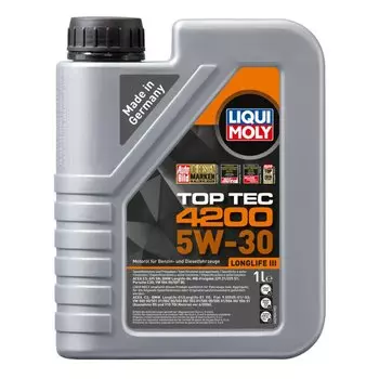 Масло моторное Liqui Moly Top Tec 4200 5w30 синтетическое, SP, ACEA C3, универсальное, 1л, арт. 7660