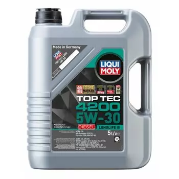 Масло моторное Liqui Moly Top Tec 4200 Diesel 5w30 синтетическое, для дизельного двигателя, 5л, арт. 2376