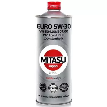 Масло моторное Mitasu Euro Diesel 5w30 синтетическое, ACEA C2/C3, для дизельного двигателя, 1л, арт. MJ-210/1