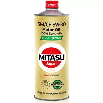 Масло моторное Mitasu Moly-Trimer 5w30 синтетическое, SM/CF/GF-4, для бензинового двигателя, 1л, арт. MJ-M11/1