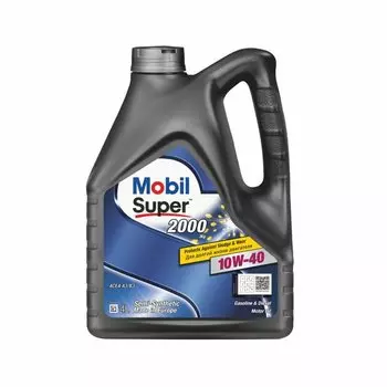 Масло моторное Mobil Super 2000 X1 10w40 полусинтетическое, SL/CF, ACEA A3/B3, универсальное, 4л, арт. 152568