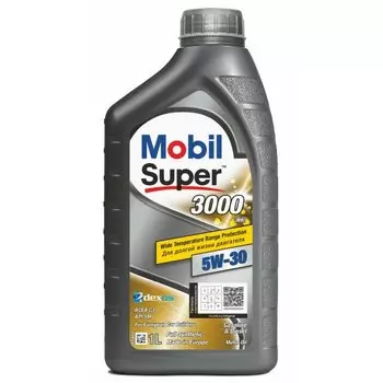 Масло моторное Mobil Super 3000 XE 5w30 синтетическое, SN/CF, ACEA C3, универсальное, 1л, арт. 152574