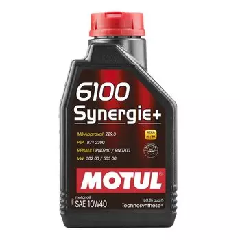 Масло моторное MOTUL 6100 Synergie+ 10w40 полусинтетическое, SN/CF, ACEA A3/B4, универсальное, 1л, арт. 9543