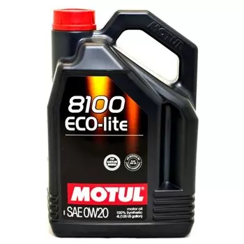 Масло моторное MOTUL 8100 ECO-lite 0w20 синтетическое, SN/SN PLUS/GF-5, для бензинового двигателя, 4л, арт. 108535