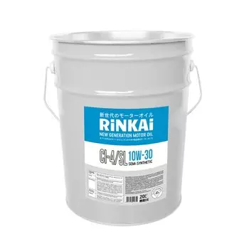 Масло моторное Rinkai 10w30 полусинтетическое, SL/CI-4, для дизельного двигателя, 20л, арт. 824233