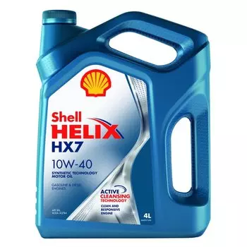 Масло моторное Shell Helix HX7 10w40 полусинтетическое, SN/SN PLUS, ACEA A3/B3/B4, универсальное, 4л