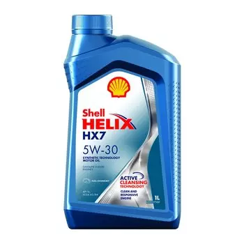 Масло моторное Shell Helix HX7 5w30 полусинтетическое, SL/CF, ACEA A3/B3/B4, универсальное, 1л