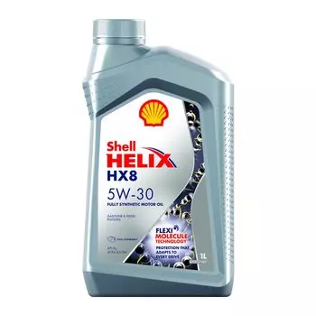 Масло моторное Shell Helix HX8 5w30 синтетическое, SL/CF, ACEA A3/B3/B4, универсальное, 1л