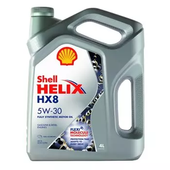 Масло моторное Shell Helix HX8 5w30 синтетическое, SL/CF, ACEA A3/B3/B4, универсальное, 4л