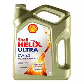 Масло моторное Shell Ultra 0w40 синтетическое, SN/SN PLUS/CF, ACEA A3/B3/B4, универсальное, 4л