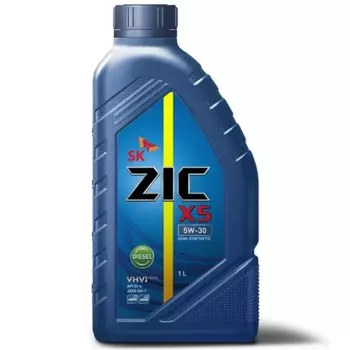 Масло моторное ZIC X5 Diesel 5w30 полусинтетическое, SL/CI-4, ACEA A3/B3/B4/E7, для дизельного двигателя, 1л, арт. 132671