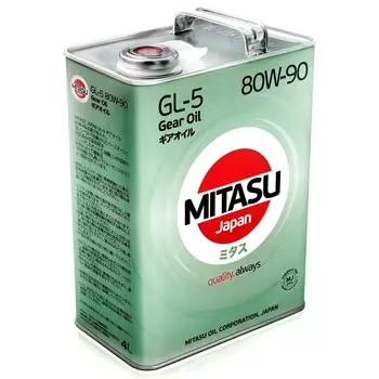 Масло трансмиссионное Mitasu Gear Oil 80w90 минеральное, GL-5, 4л, арт. MJ-431/4