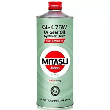 Масло трансмиссионное Mitasu Ultra LV Gear Oil 75w синтетическое, GL-4, 1л, арт. MJ-420/1