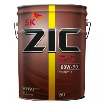 Масло трансмиссионное ZIC G-5 80w90 синтетическое, GL-5, 20л, арт. 192633