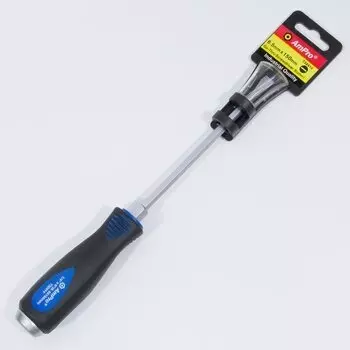 Отвертка AMPRO шлицевая ударная, 6.5х150мм, с прорезиненной ручкой, арт. Т32414