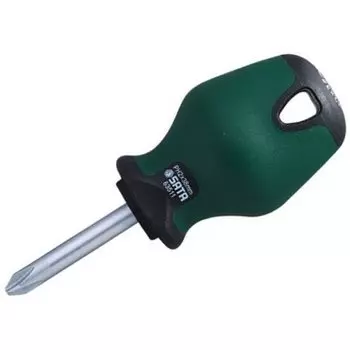 Отвертка SATA крестовая PH2, длина 38мм, с прорезиненной ручкой, арт. 63511