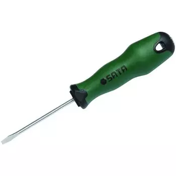 Отвертка SATA шлицевая, 5х75мм, с прорезиненной ручкой, арт. 63407 (60801)