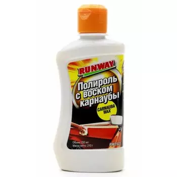 Полироль Runway Carnauba Wax для кузова, с воском карнаубы, бутылка, 250мл