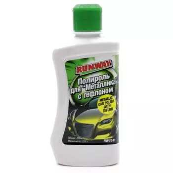 Полироль Runway Metallic Car Polish для кузова, с тефлоном, бутылка, 250мл