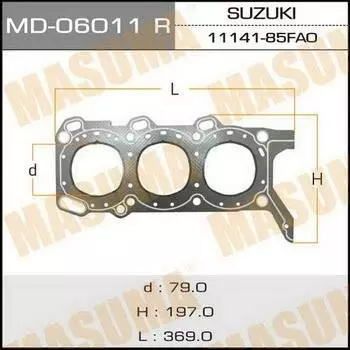 Прокладка головки блока цилиндров Masuma MD-06011RH
