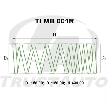 Пружина подвески TrustAuto для лифта (2" / 50мм), арт. TIMB001R