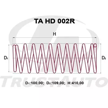 Пружина подвески TrustAuto усиленная, арт. TAHD002R