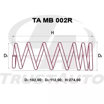 Пружина подвески TrustAuto усиленная, арт. TAMB002R