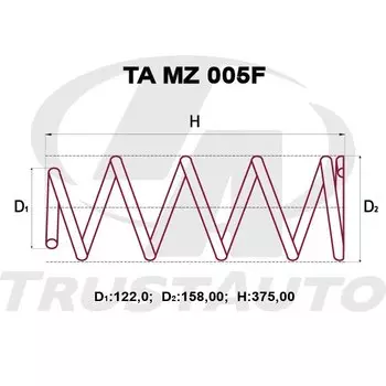 Пружина подвески TrustAuto усиленная, арт. TAMZ005F
