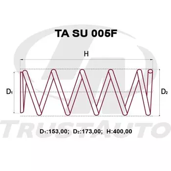 Пружина подвески TrustAuto усиленная, арт. TASU005F