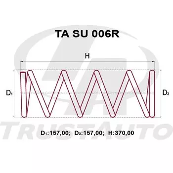 Пружина подвески TrustAuto усиленная, арт. TASU006R